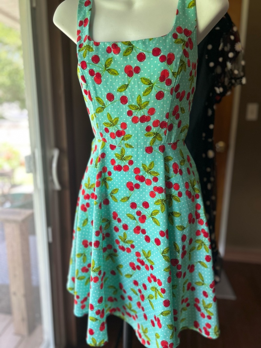ModCloth cherry pinup dress xs